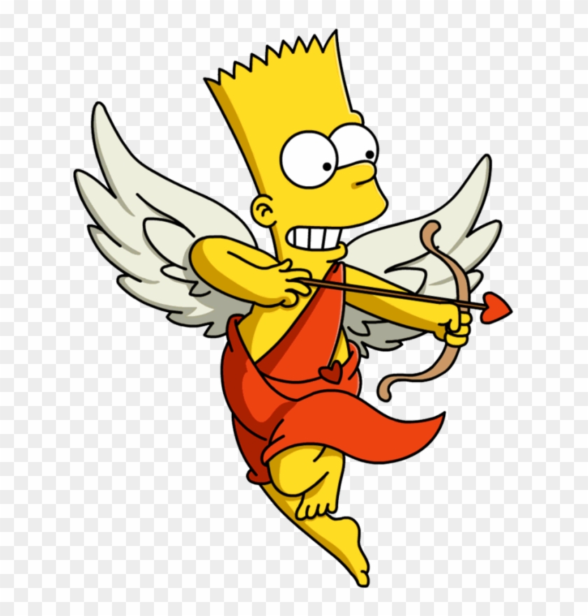 Wheelgame Cherubbart Vday2014-629x800 - Happy Bart Simpson Png #711497