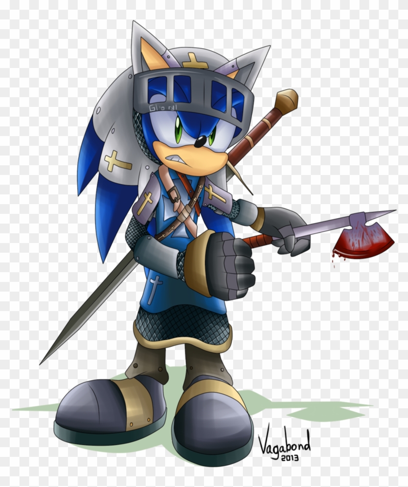 Vanguard Knight Sonic By Vagabondwolves - Sonic The Hedgehog Knight #711586
