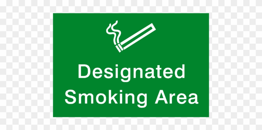 Designated Smoking Area Landscape Sign - Designated Smoking Area Sign #711624