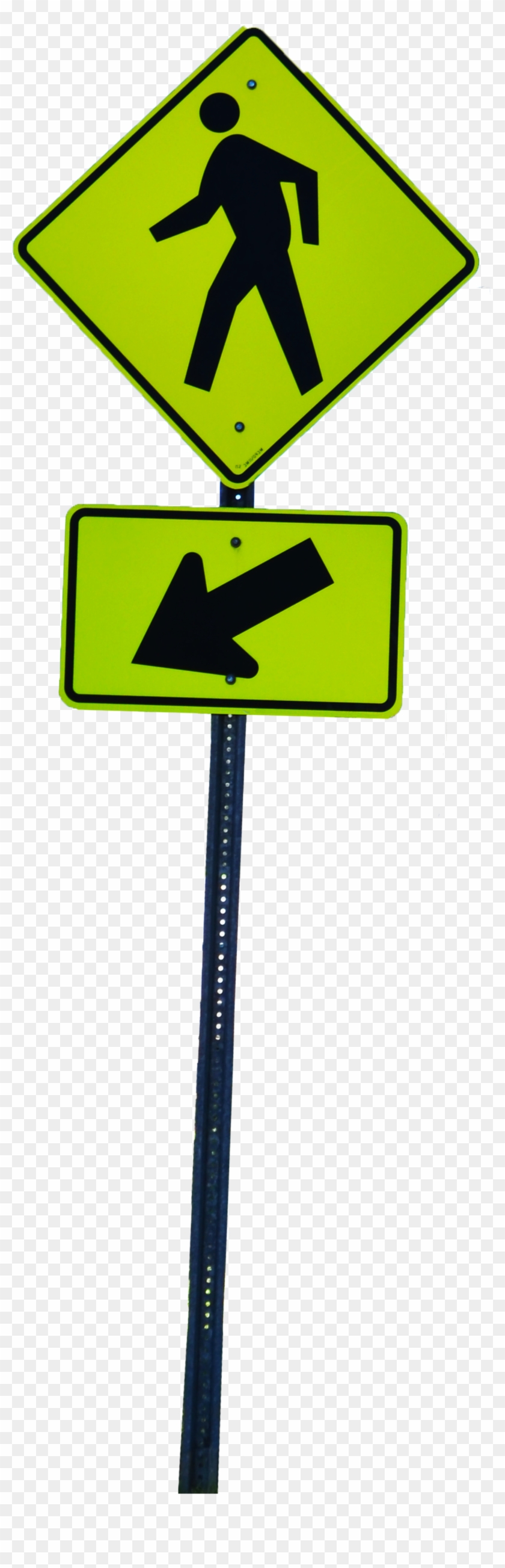 Yellow Man Walking Street Sign Stock 0098 Png By Annamae22 - Crossing Sign #711662