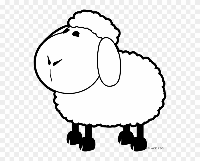 Sheep Outline Animal Free Black White Clipart Images - Sheep Clipart Black And White Png #711735