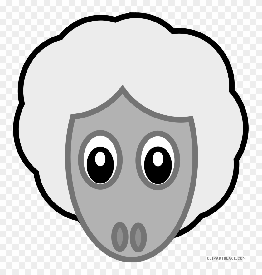 Sheep Head Animal Free Black White Clipart Images Clipartblack - Sheep #711755