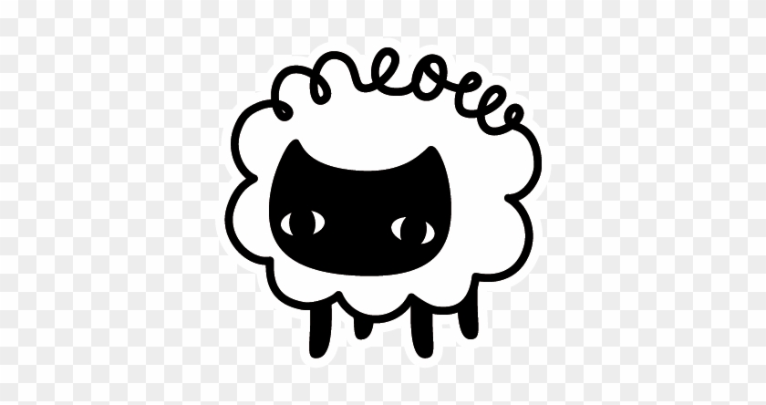 Image Of The Sheep's Meow's Logo With A White Outline - Logo #711762