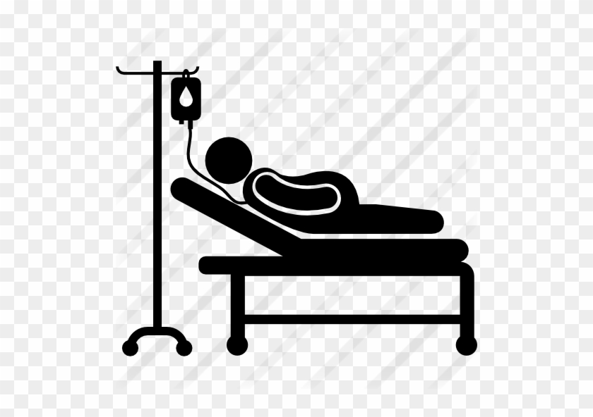 Pregnant Woman Lying On Hospital Bed - Hospital Bed Icon #711851