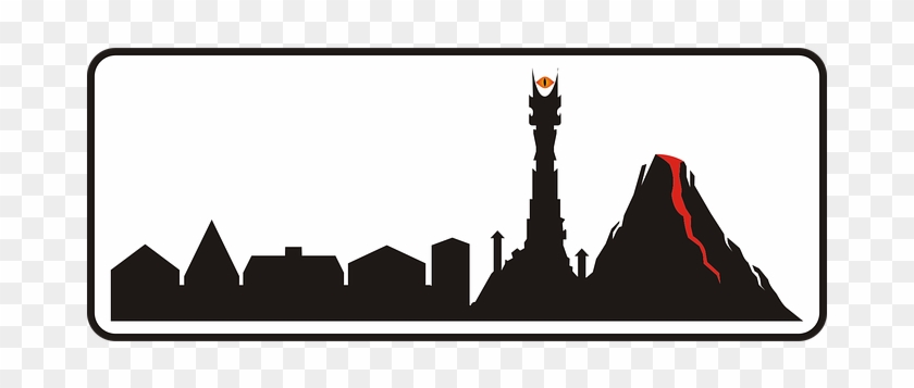Sign, Road, Road Sign, Building Area - Eye Of Sauron Silhouette #711860