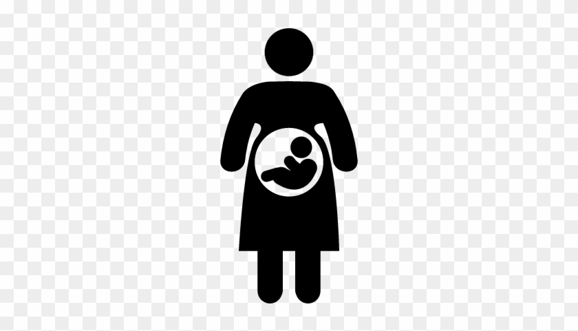 Pregnant Woman And Fetus Vector - Pregnant Woman Icon #711862