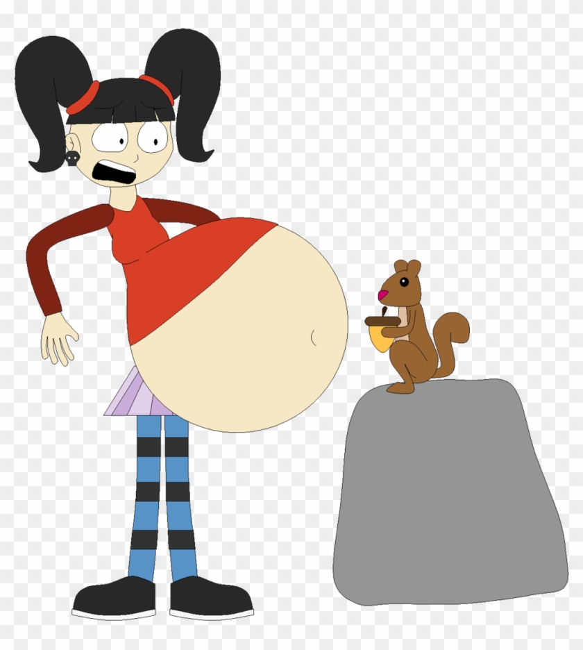 Pregnant Gretchen Frightened By A Squirrel By Angry-signs - Pregnant Camp Lakebottom #711882