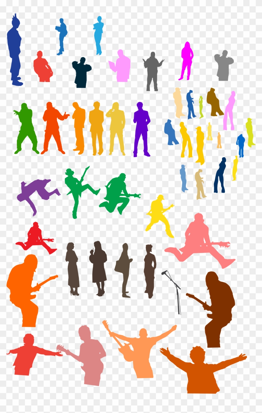 Silhouettes By @shokunin, Silhouettes Collection, On - People Silhouettes Clipart Colorful #711901