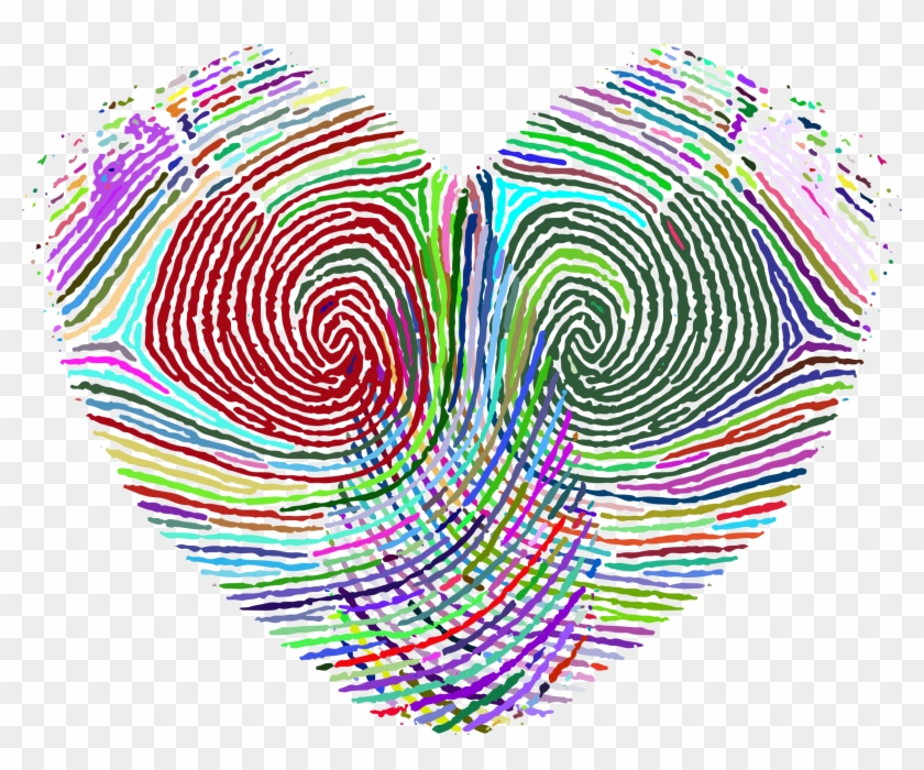 Prismatic Fingerprint Heart By @gdj, Prismatic Fingerprint - Fingerprint #711965