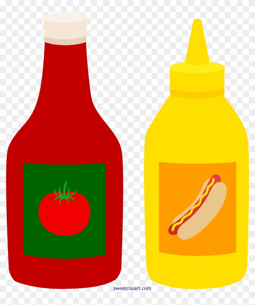 Ketchup Mustard Bottles Clipart - Ketchup Clipart #711978