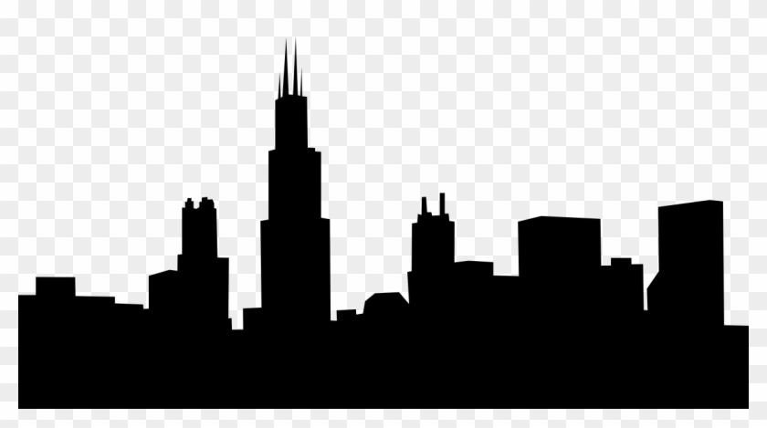 Chicago Skyline Royalty-free Clip Art - Chicago Skyline Black And White Outline #711977