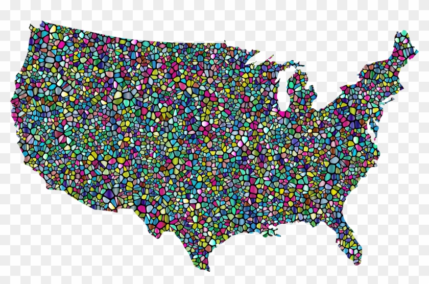 United States Map Background Polyprismatic Tiled United - Stickany Palm Series Usa Sticker For Macbook Pro Chromebook #712011