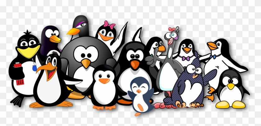 Big Image - Group Of Cartoon Penguins #712019