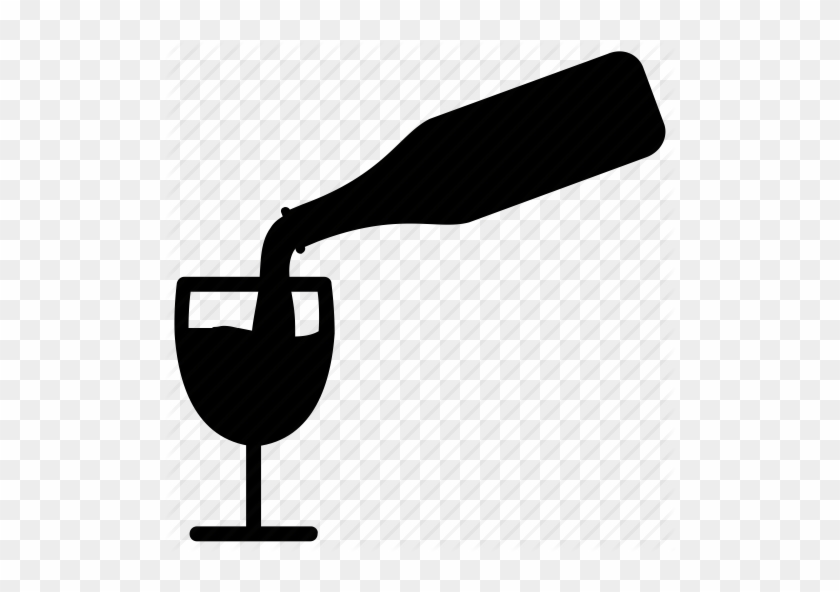 Alcohol, Bottle And Glass, Drink - Wine Bottle Pouring Icon #712037