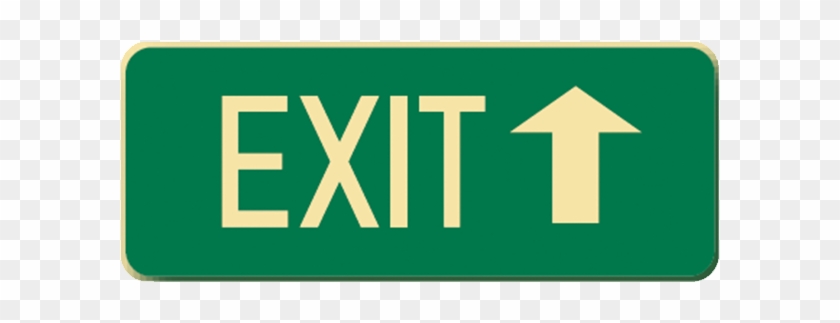 Brady Glow In The Dark And Standard Floor Sign Exit - Exit/evacuation Sign Qld - Exit #712214