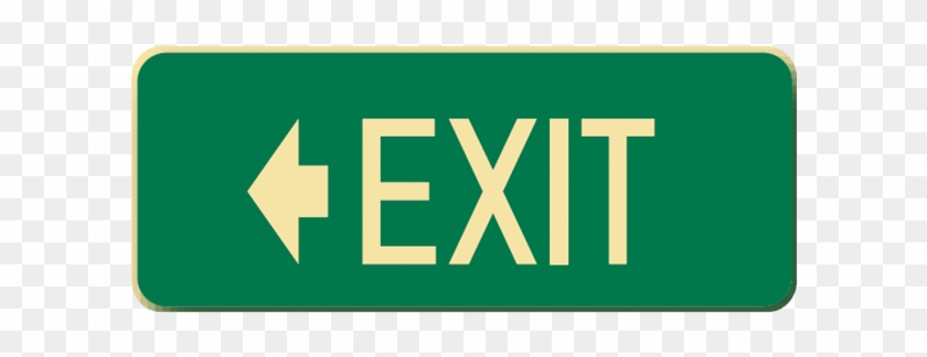Brady Glow In The Dark And Standard Floor Sign Exit - Exit/evacuation Signs - Exit #712241