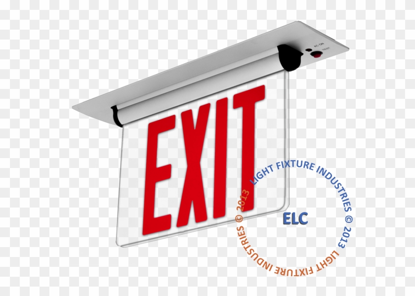 Close Edge Lit Exit Sign - Wall Mount Edge Lit Exit #712383