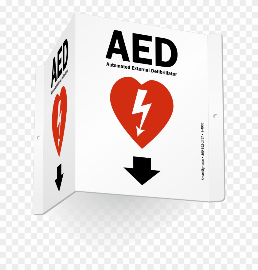 Aed Signs - Aed Automated External Defibrillator (with Heart Graphic - Free...