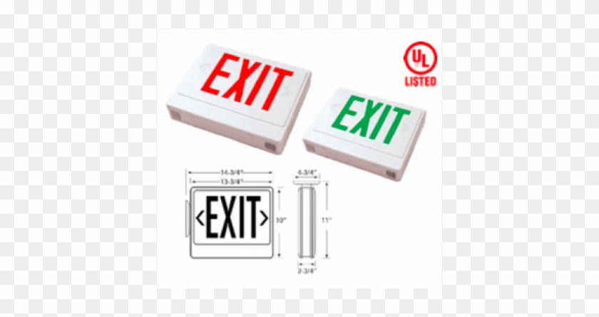Led Exit Sign With Remote Capability - Bow Lighting Ezxteu2rwem-rc Exit Sign #712507