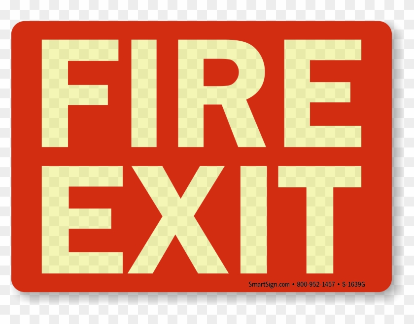 Emergency Exit Sign On Door For Kids - Fire Exit Sign Red #712565