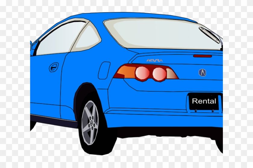Blue Car Clipart Back Car - Back Of Car Clipart #712605