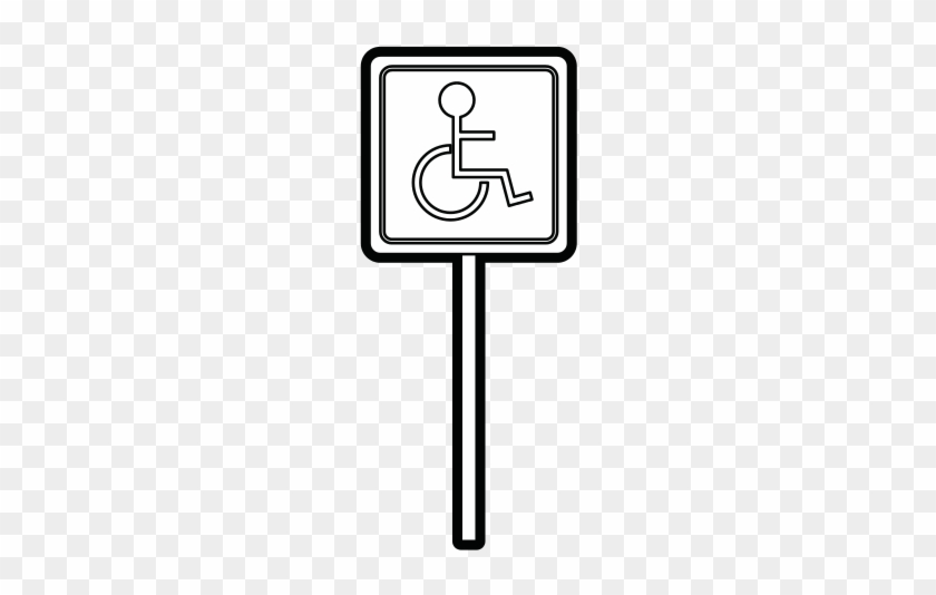 Wheelchair Street Sign Vector Illustration - Traffic Sign #712677
