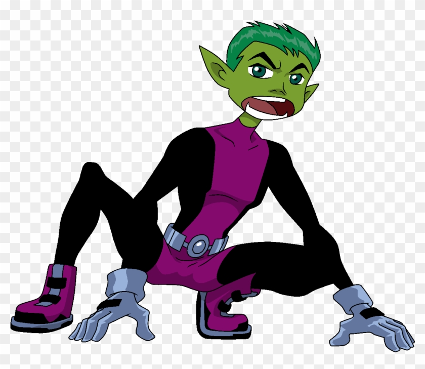 Beast Boy Crouch Pose - Beast Boy Png #712724