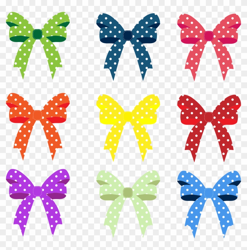 Photos Of Clip Art Ribbons And Bows Medium Size - Polka Dots Ribbons Cliparts #712770