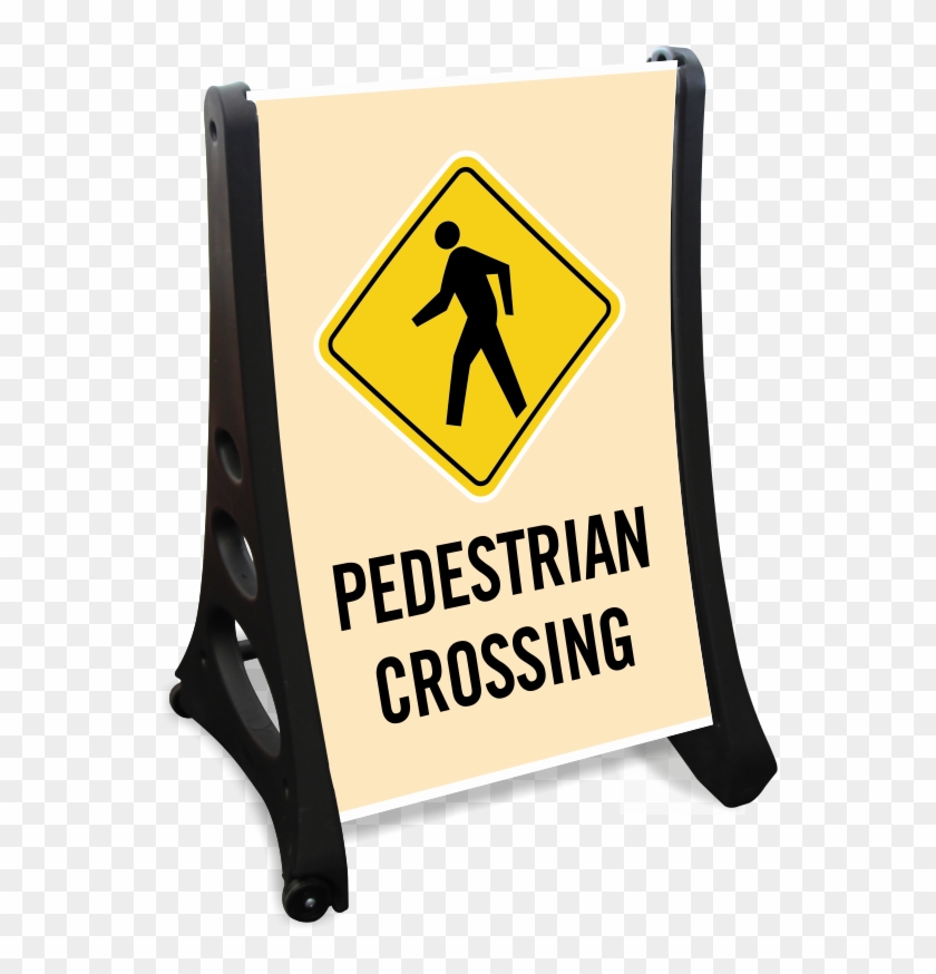 Pedestrian Crossing Portable Sidewalk Sign Kit - Crossing Sign #712828