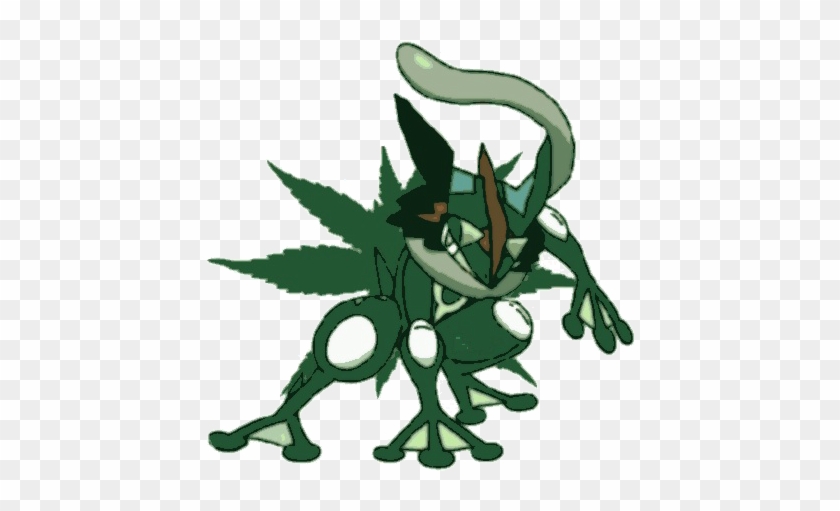 Weed-greninja By Wickermann - Pot Leaf Outline #712863