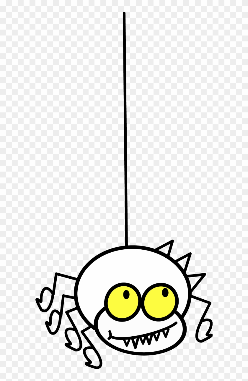 Vector Clip Art - Spider Cartoon Hanging #712880