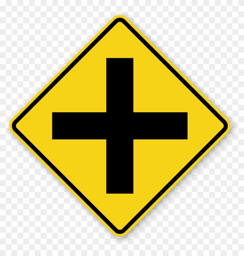 Zoom, Price, Buy - Cross Road Ahead Sign #713119