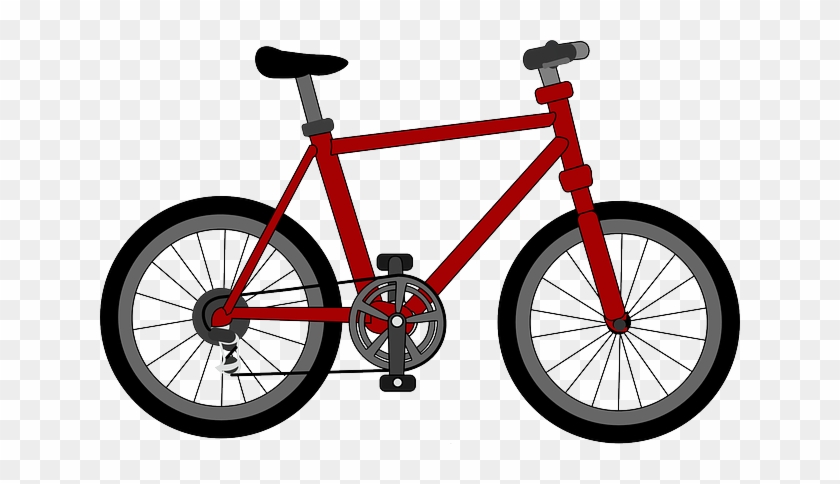 A Red Bicycle - Bicycle Clipart #713137