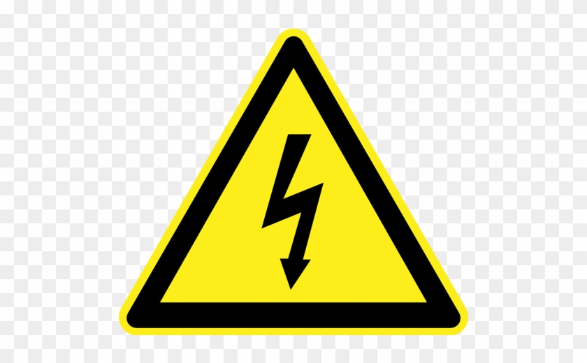 Electricity Hazard Warning Sign Vector Image - Electricity Warning Sign Png #713178