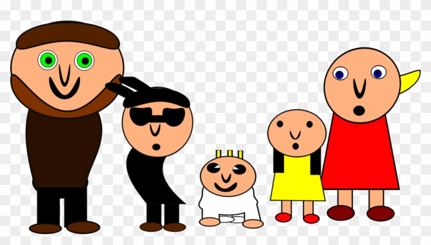 Family Clipart - Gambar Karakter Kartun Family Dua Anak Cowok #713198