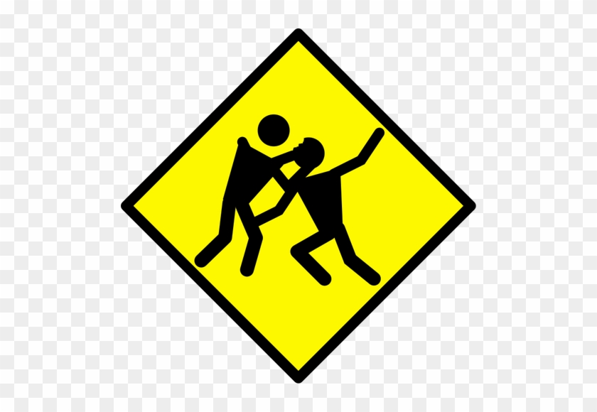 Vector Illustration Of Zombie Traffic Road Sign - Truck Rollover Sign #713211