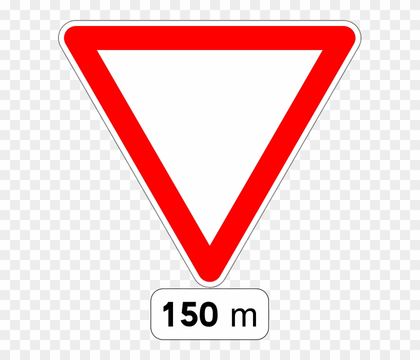 Stopping Give Way, Sign, Road Sign, Traffic Sign, Stop, - Red Triangle Road Sign Meaning #713282