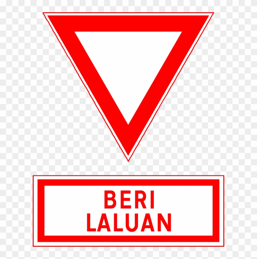 Malaysian Yield Sign - Road Sign In Malaysia #713286