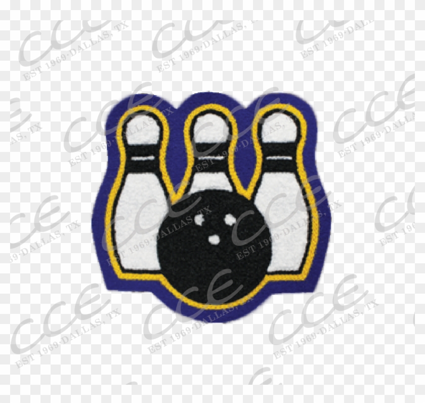 Bowling Ball W/ Pins Sleeve Patch* - Ten-pin Bowling #713315