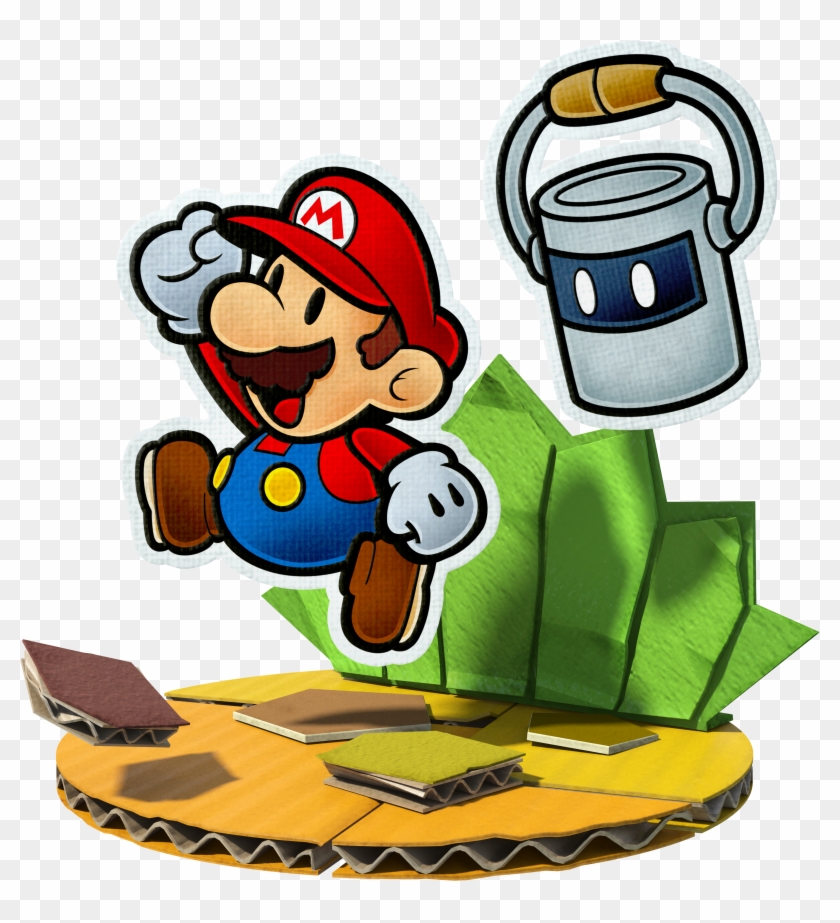 Mario And Huey 2 Paper Mario Color Splash Artwork Paper - Mario And Huey 2 Paper Mario Color Splash Artwork Paper #713403