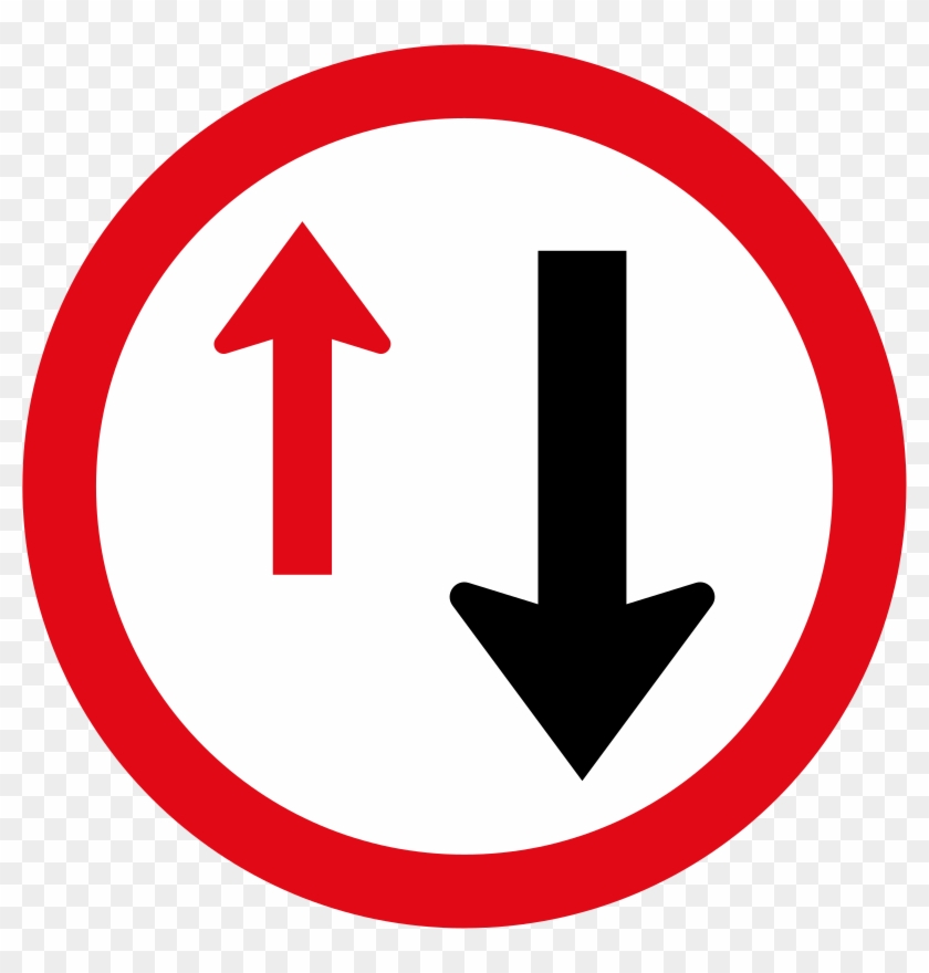 Yield To Oncoming Traffic Sign - Oncoming Traffic Has Right Of Way Sign #713761
