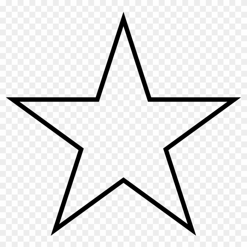 Clipart Star Pentagram 5 Pencil And In Color - White Five Pointed Star #713827