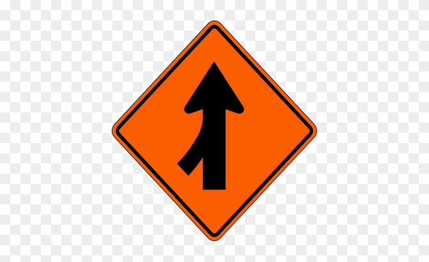 Merging Traffic Sign W4 1 Merging Traffic - Traffic Sign #713829