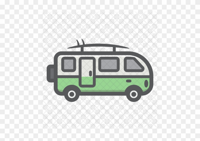 Surfer Van Icon - Camper Van Icon #714087