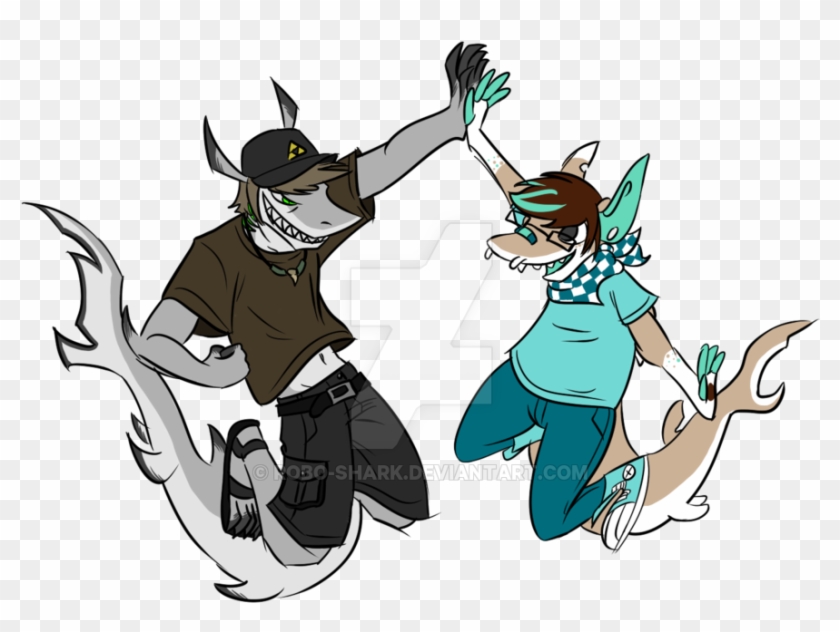 Sharky High Five By Robo Shark - Shark Furry #714298