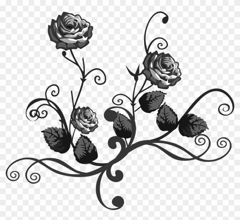 How To Make Drawing Of Rose 14 Free Printable Rose - Flowers Transparent Clipart Black And White #714375