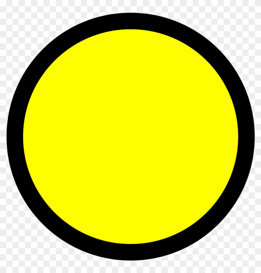 File - Yellow Dot - Svg - Yellow Circle Black Outline #714434