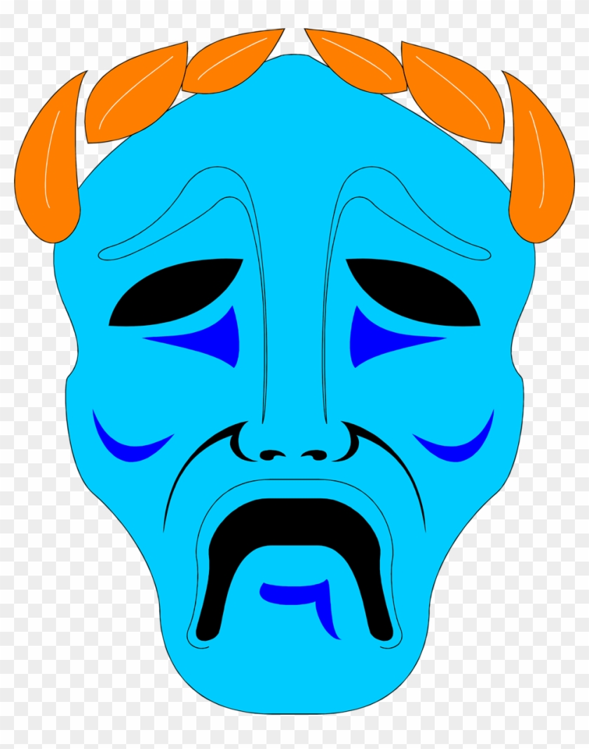 Mask Theatre Tragedy Clip Art - Mask Theatre Tragedy Clip Art #714447