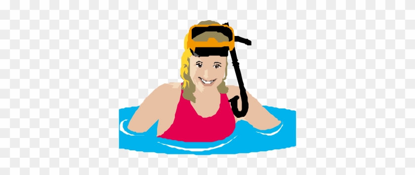 Swimming Underwater Diving Illustration - Cartoon #714568