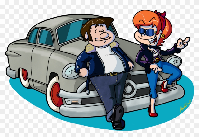 Family In 50s Car Clipart Transparent - Family In 50s Car Clipart Transparent #714719